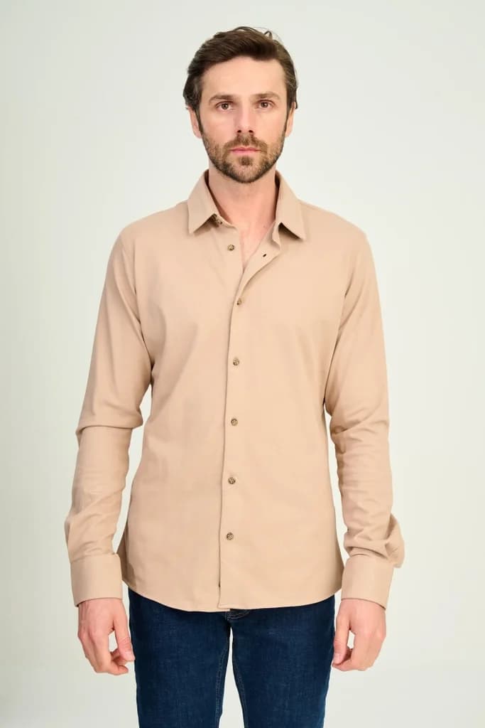 Zindi Men's Shirt - Beige - M