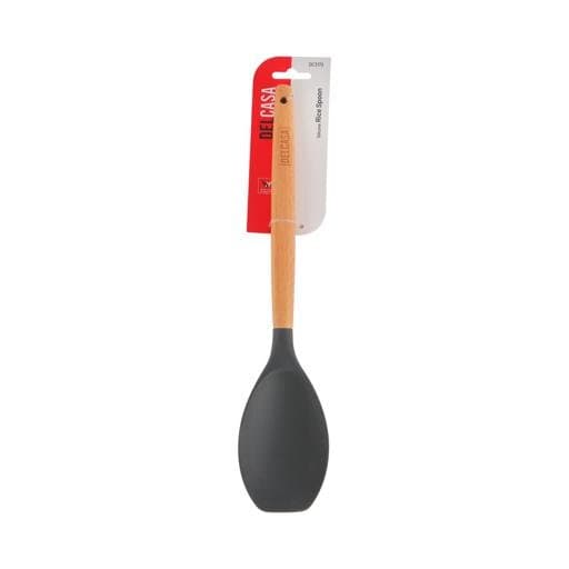 Delcasa Silicone Rice Spoon Wooden Handle - DC3172 (Black) 2