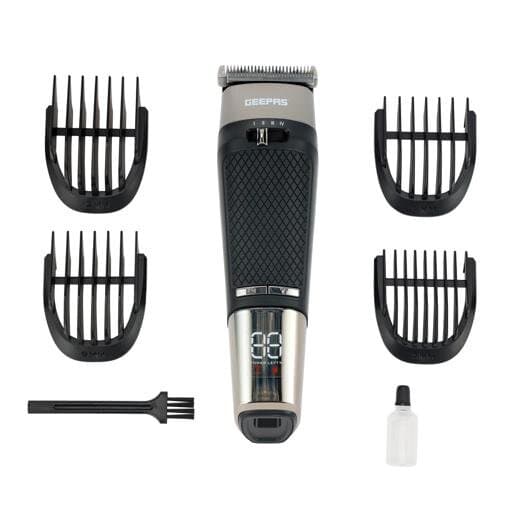 Geepas Digital Hair Clipper Titanium Blade - GTR56032 (Black)