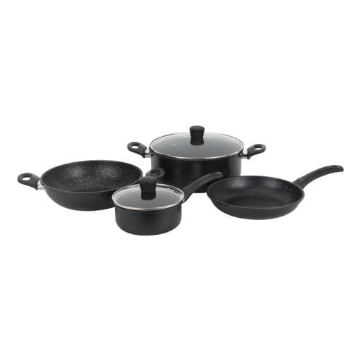 Royalford Aurora Cookware Set 6 Pcs Nonstick Black - RF12628