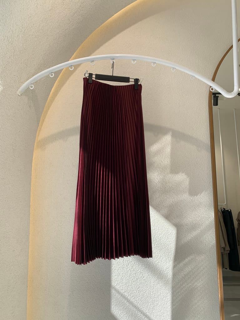 HENZA Satin Skirt - Dark Brown (Free Size)