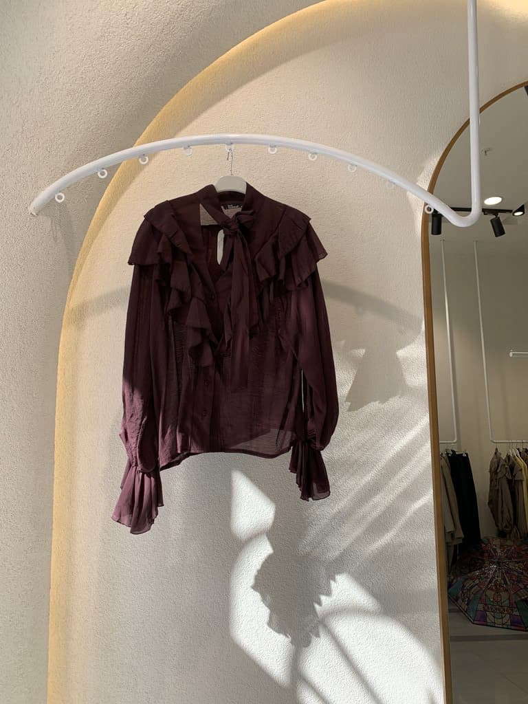 Hot Fashion Women’s Polyester Shirt - Dark Red (S)