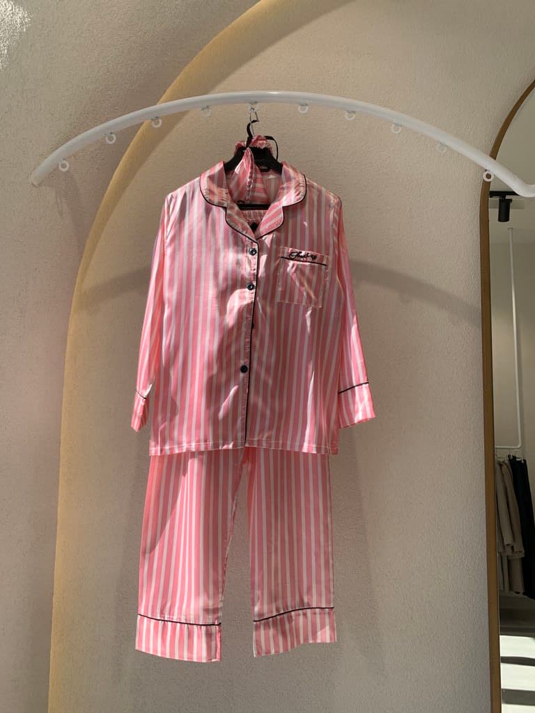 Women's Satin Pajama Set - Pink (S)
