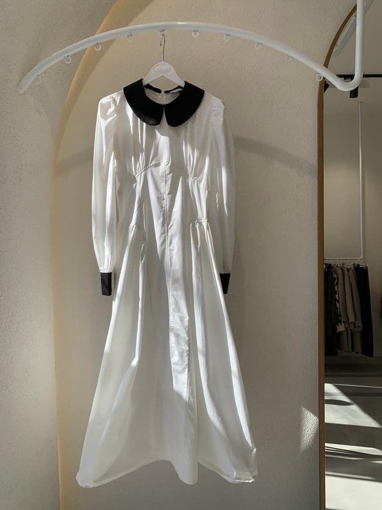 QALVE Women's Polyester Dress - White (S)