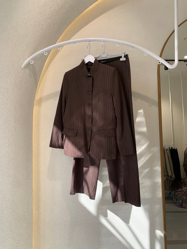 Hot Fashion Women’s Linen Dress - Dark Brown (XS)