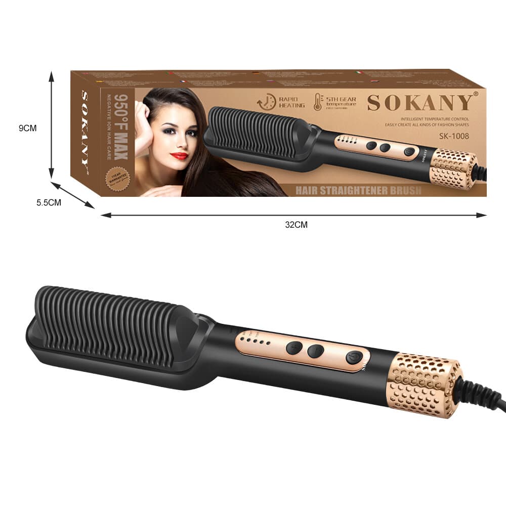 SOKANY Hair Straightening Brush 950°F - SK-1008