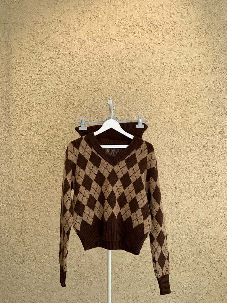 Hot Fashion Women’s Short Skirt & Blouse Set - Dark Brown