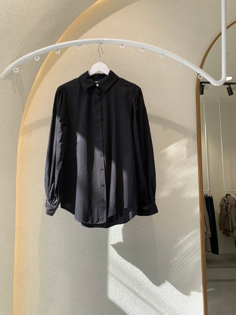 HENZA Women's Linen Shirt - Black (S)