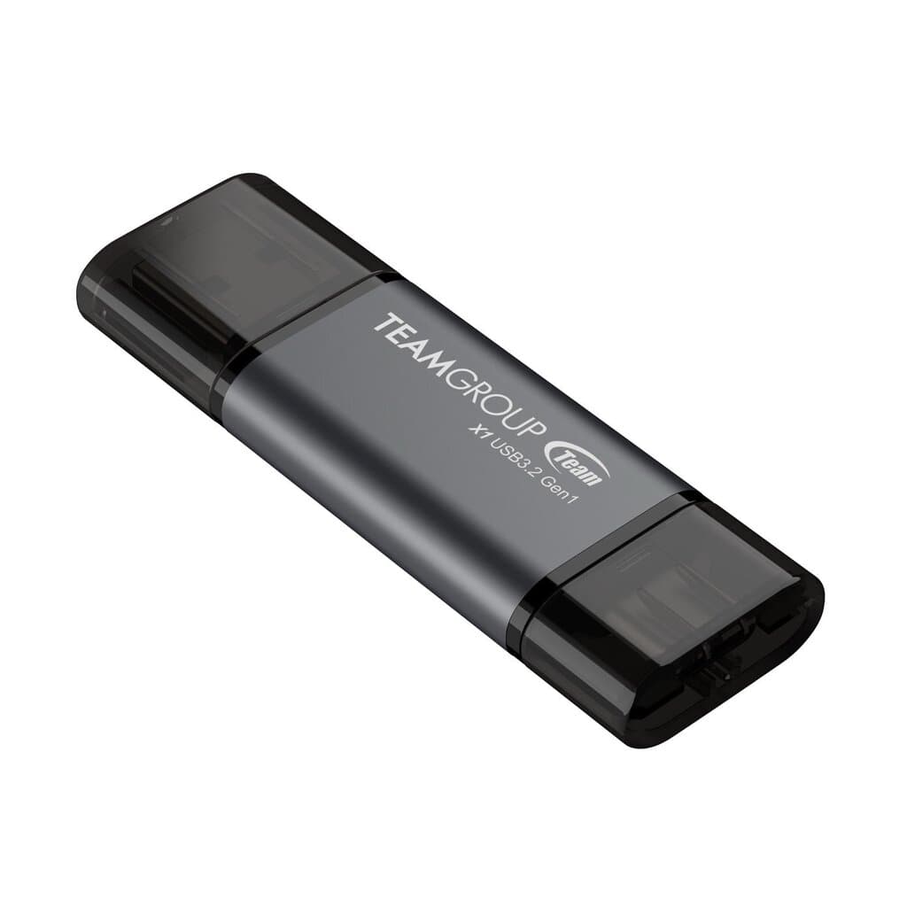 TEAMGROUP X1 64GB USB 100MB/s 3.2 Gen 1 Type A & Type C (3.1/3.0) OTG Dual Interface USB Flash Drive 2