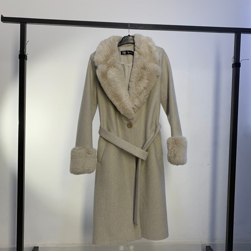 KASIDE Women's Coat - Beige, Size S