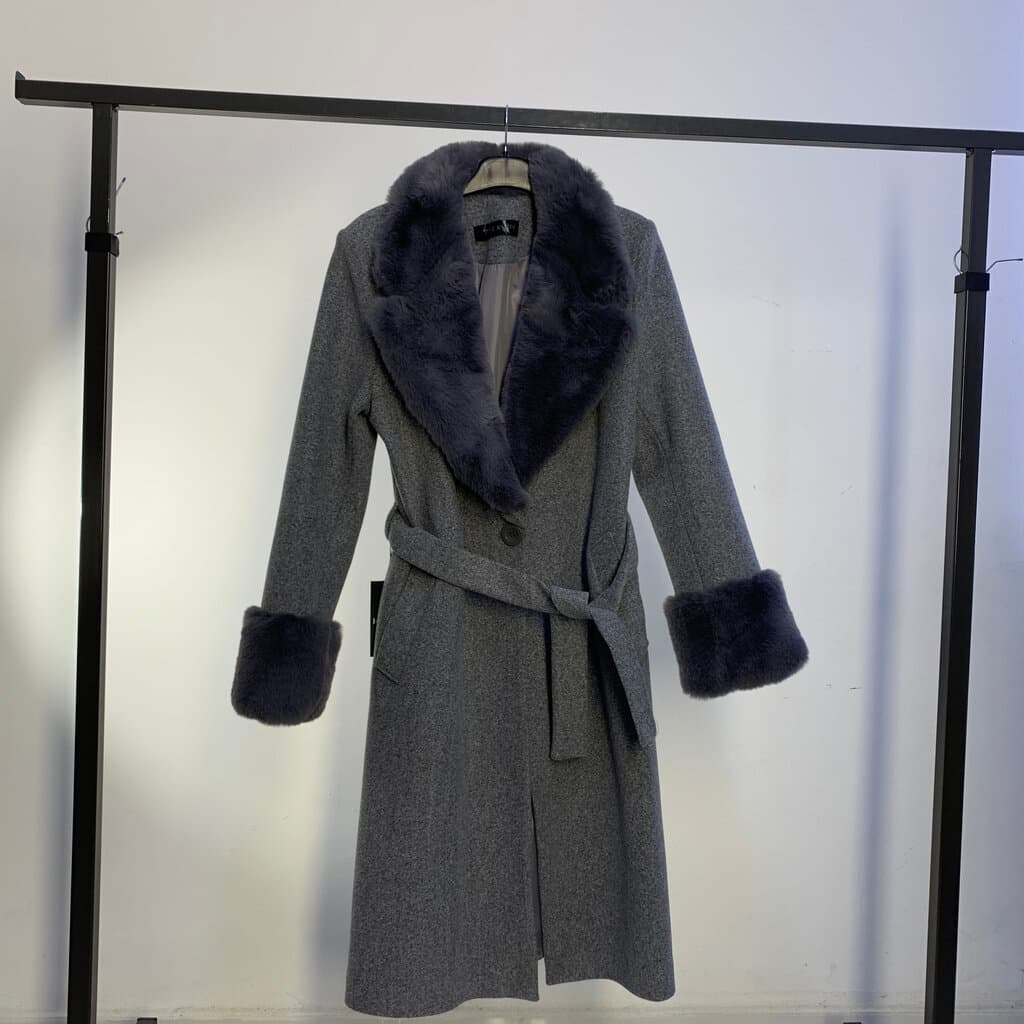 KASIDE Women's Coat - Gray, Size S