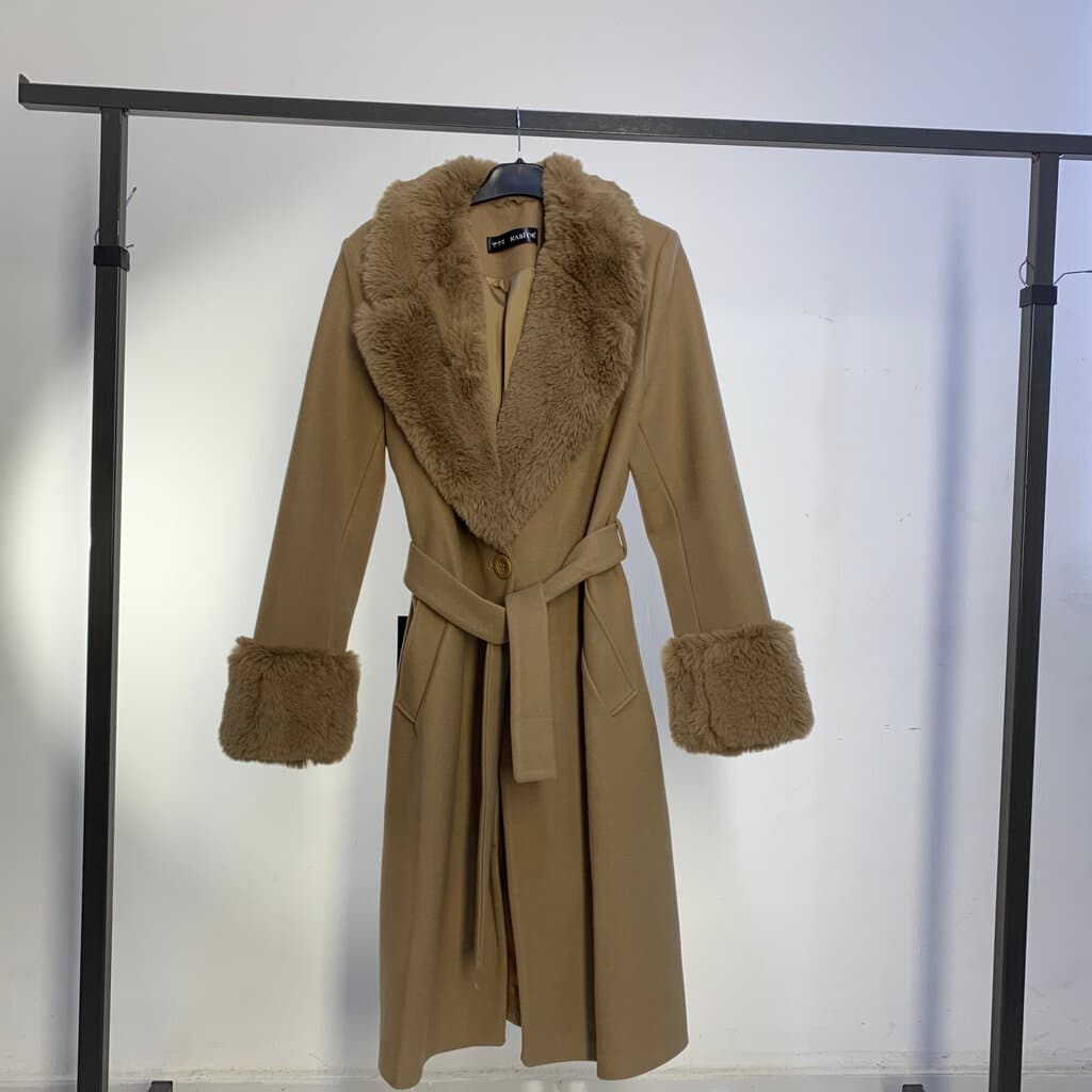 KASIDE Women's Coat - Light Brown, Size S