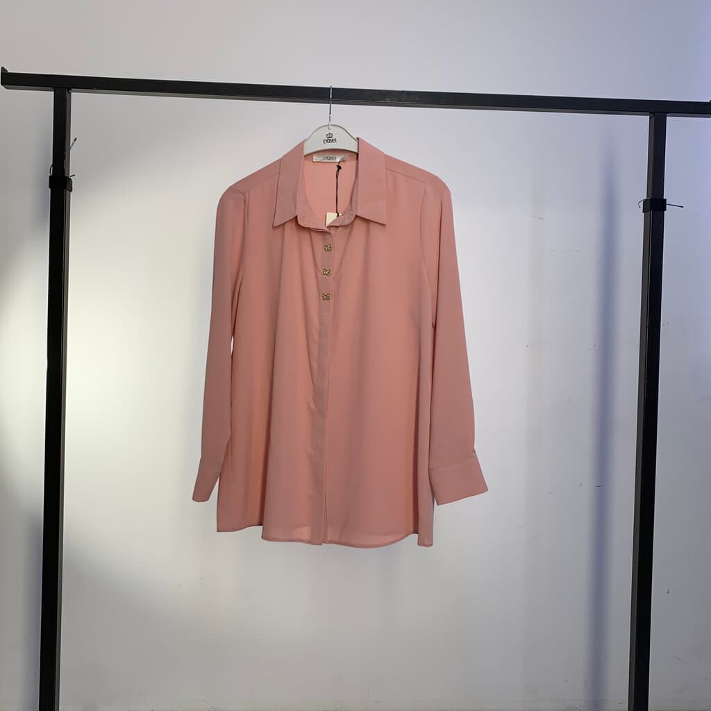 DÜŞES Women's Blouse - Pink, Size 46