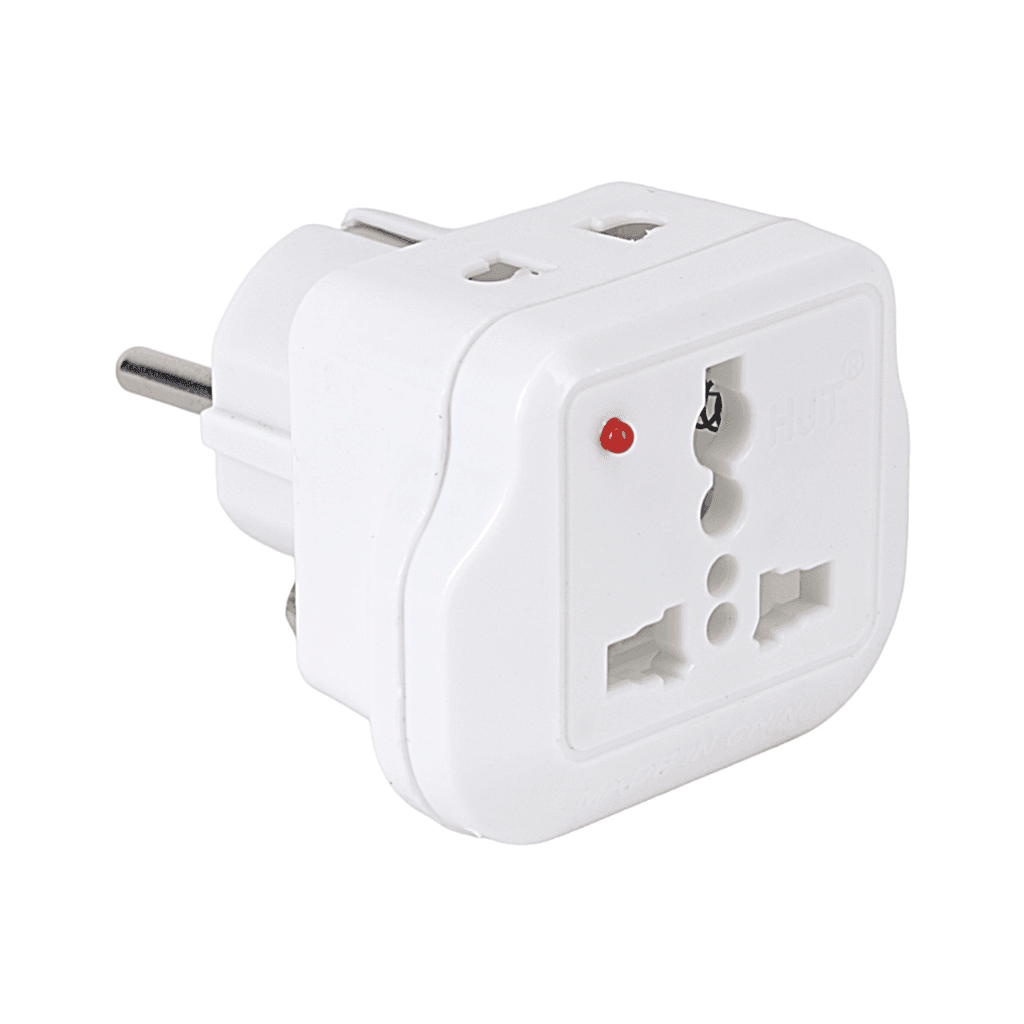 Epsilon 2-Way Universal Adapter Dual Ports - ES1514 (White) 2