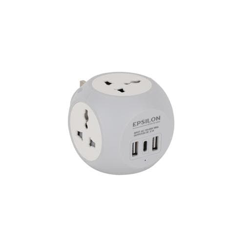 Epsilon 3250W Universal Adapter 4-Way USB Type-C White - EPSES220