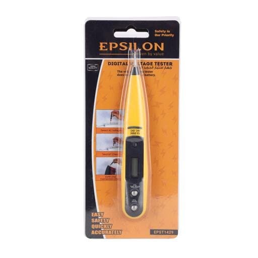 Epsilon Digital Voltage Tester 12–220V Yellow/Black - EPST1429 4
