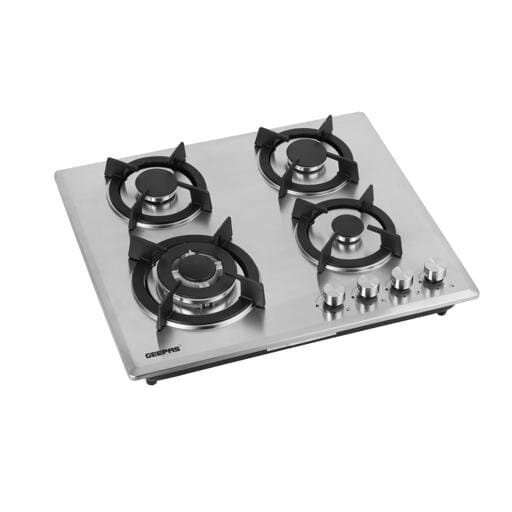 Geepas 4-Burner Gas Hob SS Auto Ignition Black/Silver - GGC31026