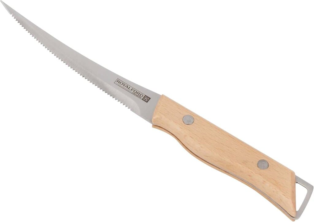 Royalford Fruit Knife 5" Wooden Handle - RF12096 (Brown)