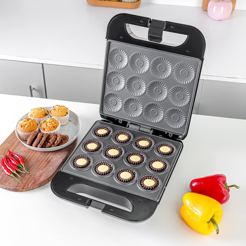 Geepas 12Pcs Mini Cake Maker 1400W - GCM3762 (Silver) 7