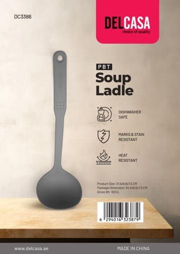 Delcasa Soup Ladle PBT Plastic Black - DC3386 4