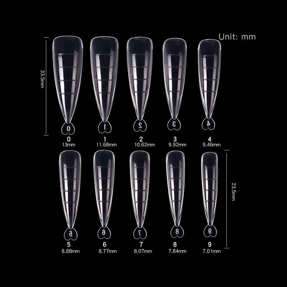 100 Piece Full-Cover Sculpted Extension Nail Tip Kit 3