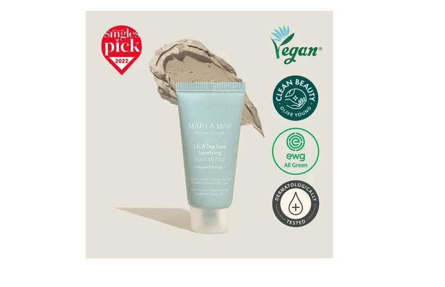 Mary&May - Cica Tea Tree Soothing Wash Off Mask Pack Mini