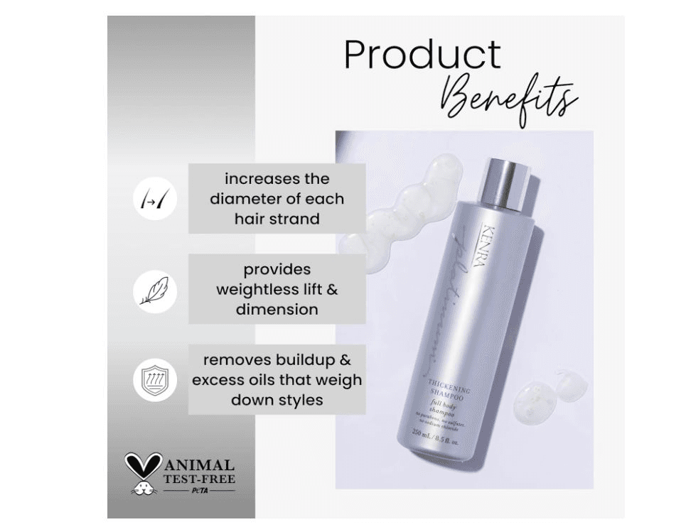 Kenra Platinum Thickening Shampoo | Provides Nourishment & Delivers Shine | Increases Thickness & Volume | Body & Fullness | Protects Against Humidity | All Hair Types
