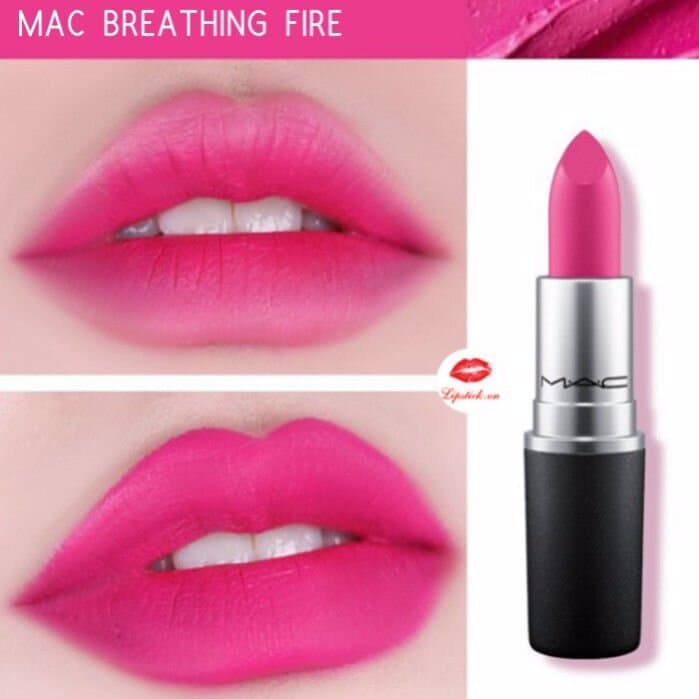 MAC matte lipstick -Breathing Fire 3