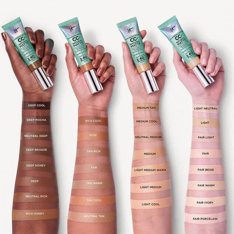IT Cosmetics CC+ Cream Natural Matte Foundation with SPF 40 /light neutral 3