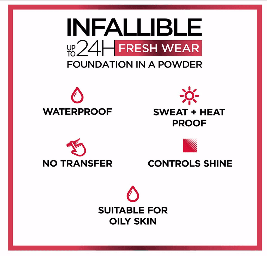 بودرة لوريال انفاليبل فاونديشن ١٠ 2