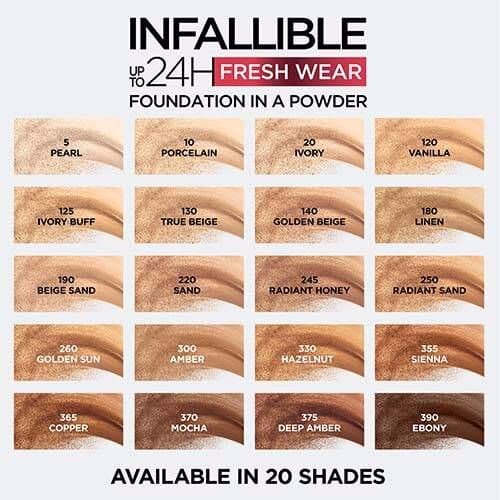 بودرة لوريال انفاليبل فاونديشن ١٠ 4