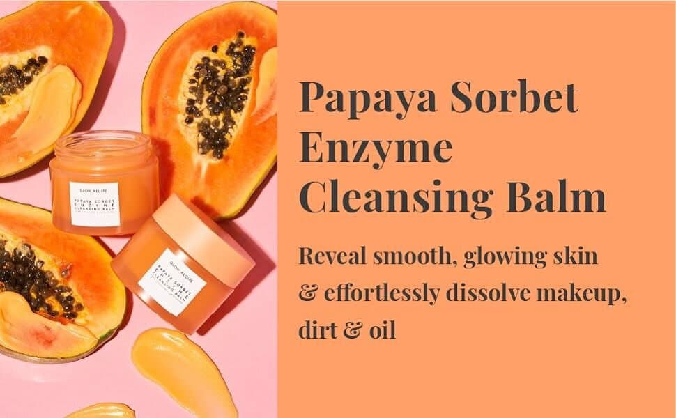 GLOW RECIPE  Meet the Papaya Sorbet Enzyme Cleansing Balm 2