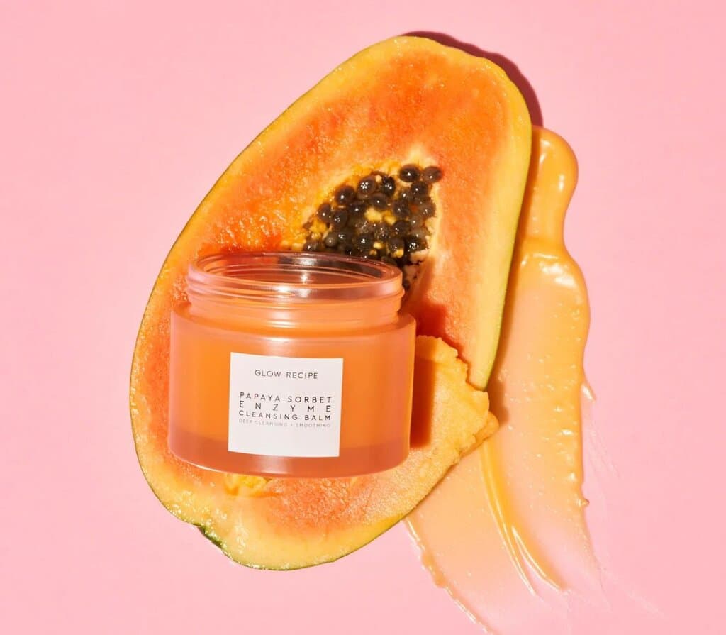 GLOW RECIPE  Meet the Papaya Sorbet Enzyme Cleansing Balm 3