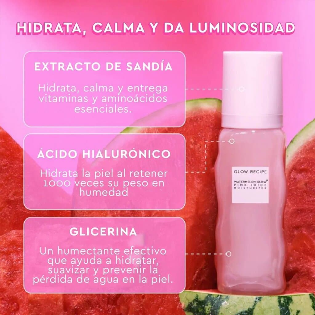 GLOW RECIPE Crema Hidratante Watermelon Glow Pink Juice Moisturizer/50ml 2