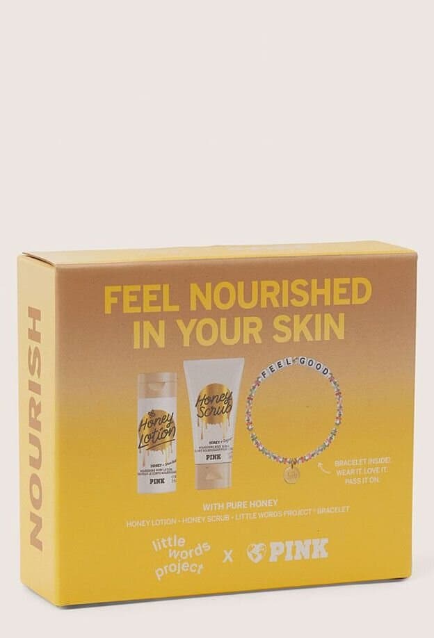 VICTORIA'S SECRET Little Words Project® x PINK Honey Body Care Box with Bracelet 2