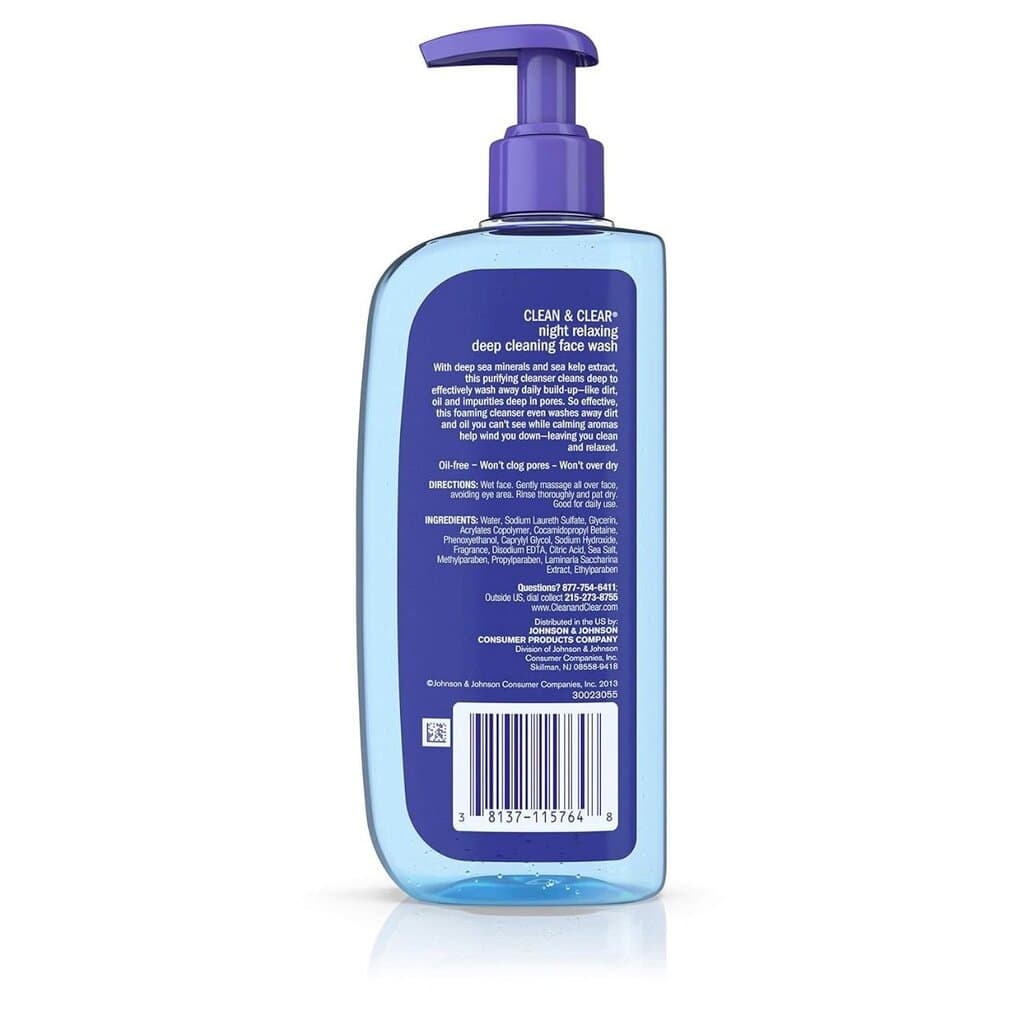 Clean & Clear Night Relaxing Oil-Free Deep Cleaning Face Wash /240ML 2
