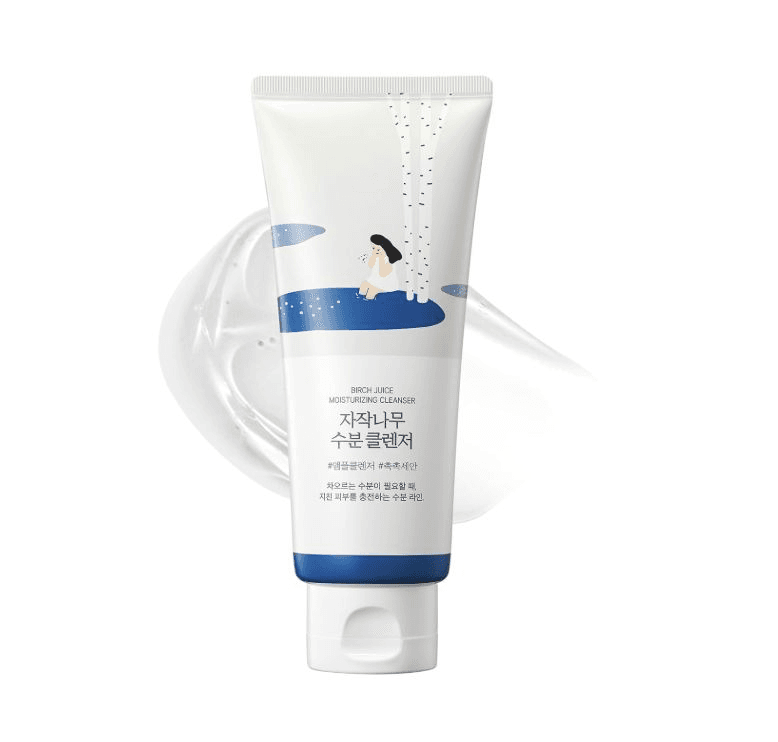 ROUND LAB Birch Juice Moisturizing Cleanser | Unclogs hidden sebum, Clears away dead skin cells., Soothing, Low pH, Gel Type Cleanser (5.07 fl.oz)