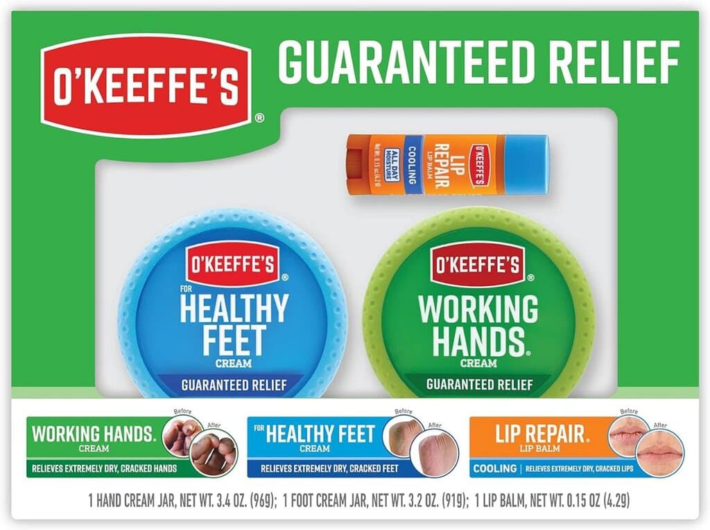 O'Keeffe's Giftbox Including Cooling Relief Lip Repair Stick, Working Hands