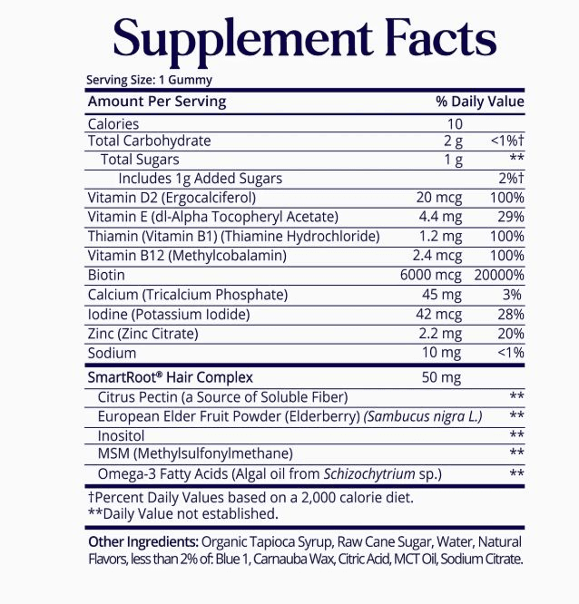 SugarBear Hair Gummies Pro Hair Vitamin Vegan 35 Gummies 3