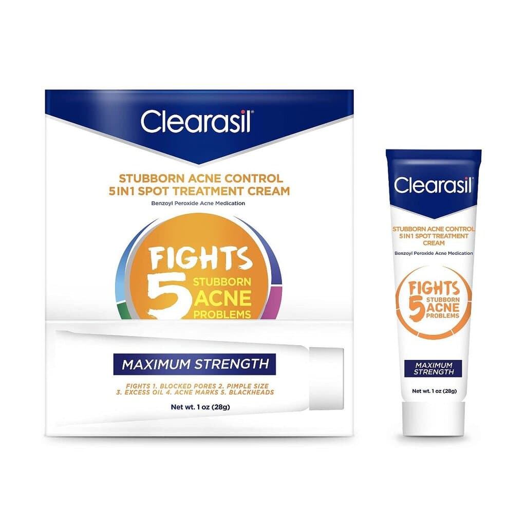 Clearasil Stubborn Acne Control 5in1 Spot Treatment Cream/28G