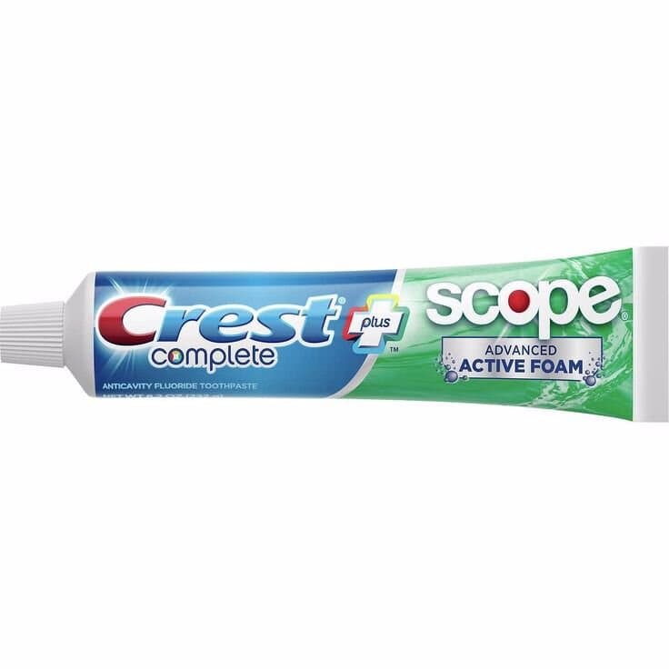 CREST Complete Toothpaste Plus Scope Advanced Active Foam toothpaste