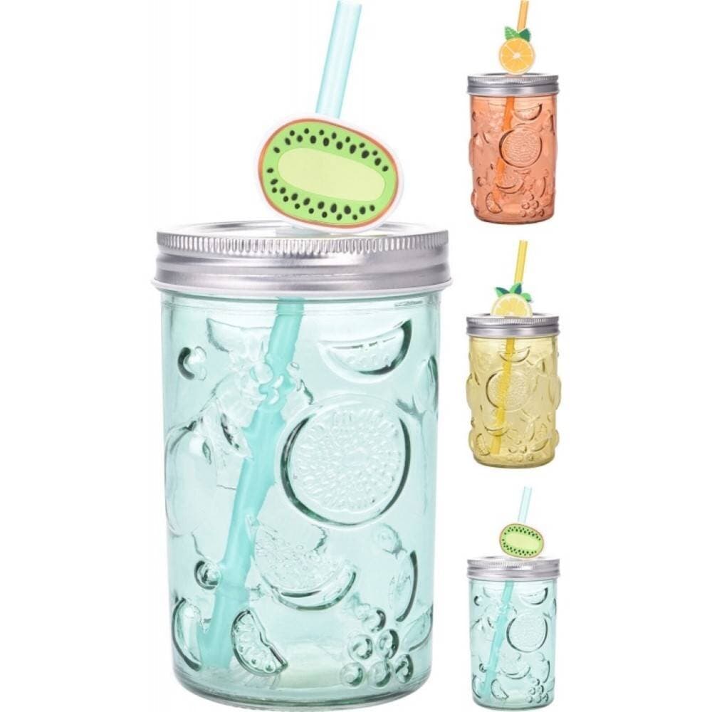 Koopman Drinking Glass With Straw 500M