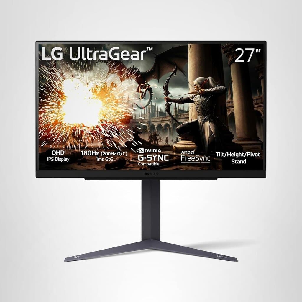 LG Monitor 27GS75Q-B  27 INCH - QHD - 180HZ - 1MS 2k 7