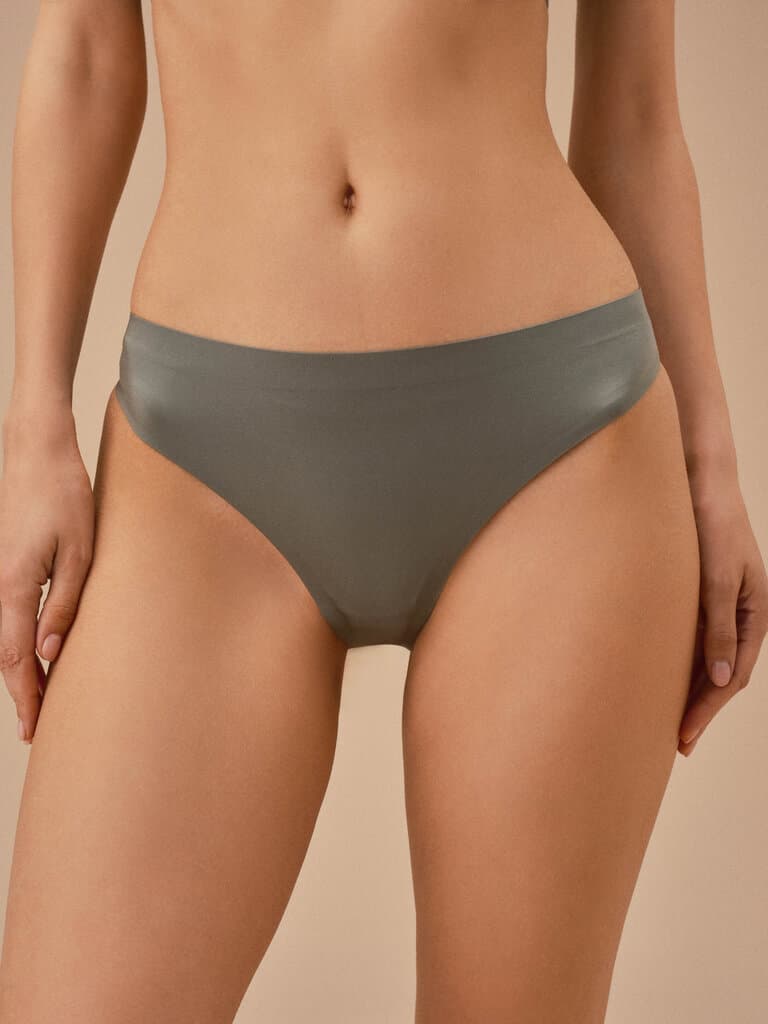 Suwen Khaki Invisible String Panty - XL