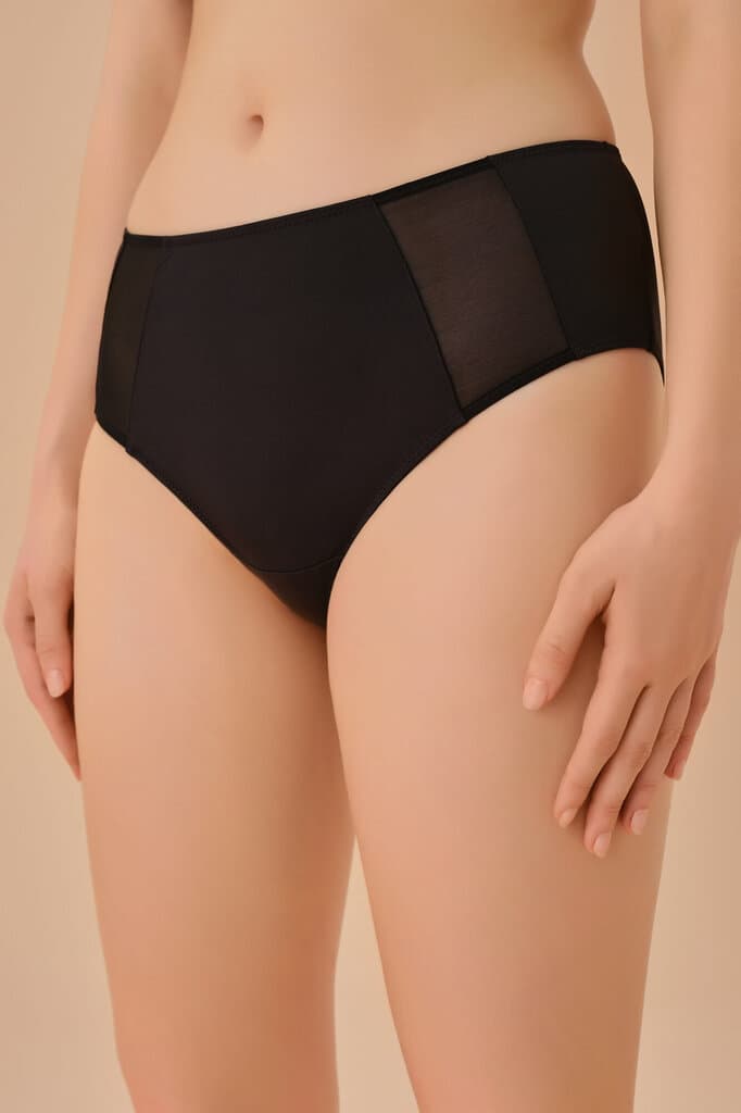 Suwen Black Juliet Slip Panty - M