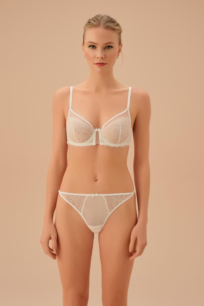 Suwen Ecru Laurel G-String Panty - S 2