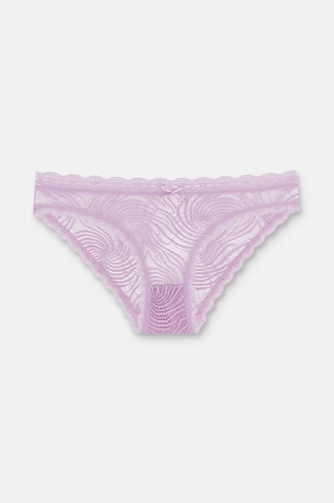 Suwen Olive / Blue / Lilac 3 P Full Lace Slip Multipack Panties - S 2