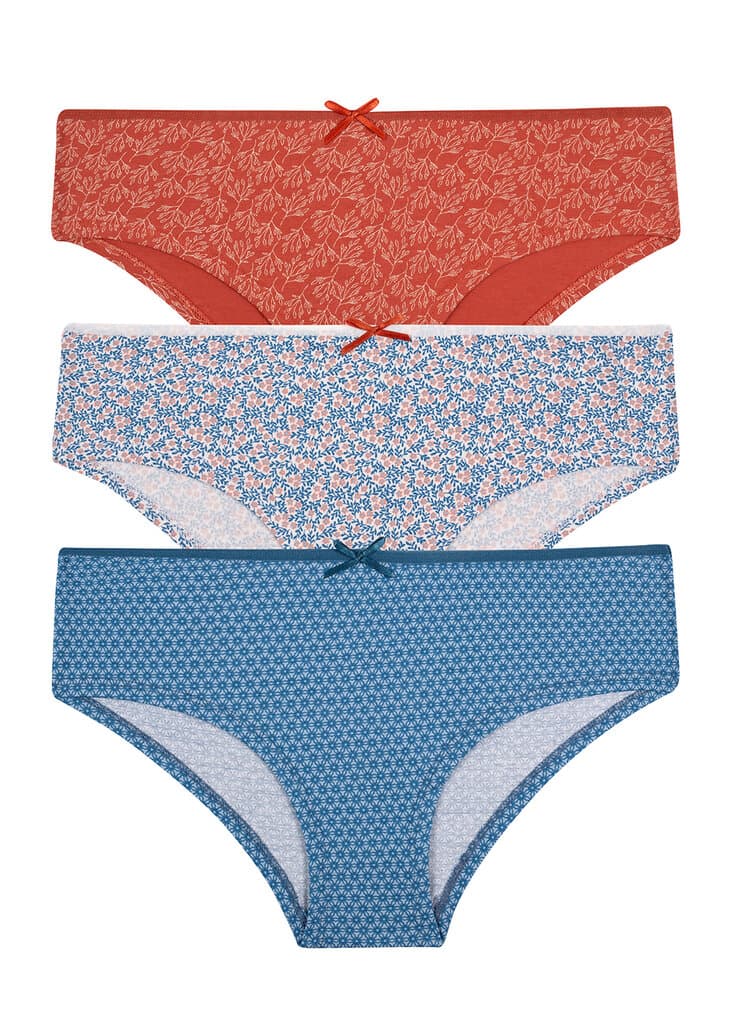 Suwen Autumn 3 P Printed Short Multipack Panties - XS