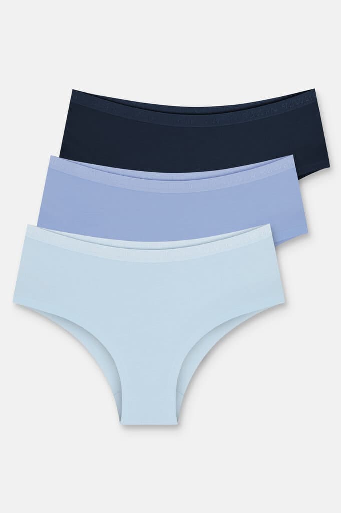 Suwen Lilac / indigo / Blue 3 P Suwen Elastic Short Multipack Panties - S