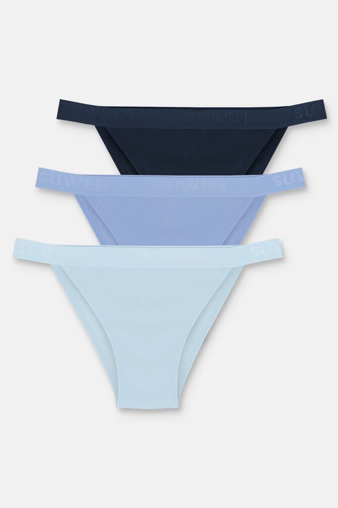 Suwen Lilac / indigo / Blue 3 P Suwen Elastic Slip Multipack Panties - S